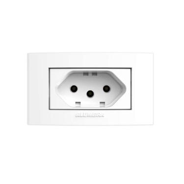 Imagem de Conjunto 1 Tomada 10A 2p+T Branca Móvel Pro 85078 Alumbra