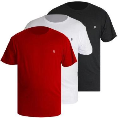 Imagem de Kit 3 Camiseta Plus Size Over G1,G2,G3,G4 100% Algodão Premium - Make 
