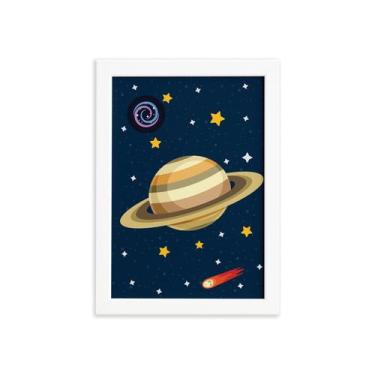 Imagem de Quadro Decorativo Infantil Sistema Solar Saturno 22x32cm Mol - Quartin