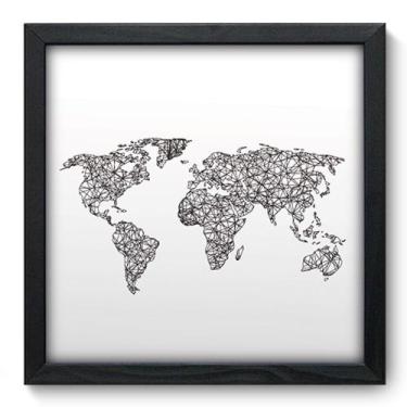 Imagem de Quadro Decorativo - Mapa Mundi - 33cm x 33cm - 092qddp - Allodi