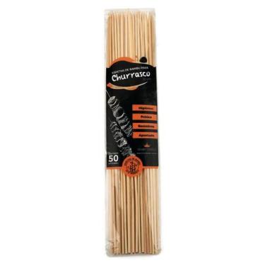 Imagem de Espeto de Bambu para Churrasco (25cm) 50 Un - no-brand
