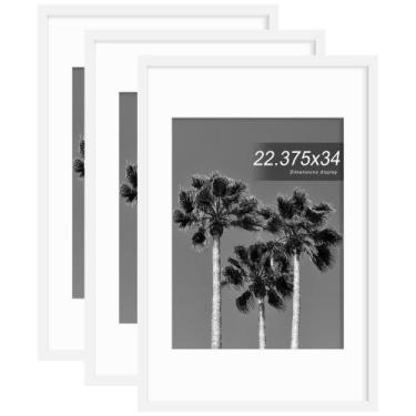 Imagem de Poster Frame Abtgt 22.375x34cm Conjunto de 3 brancos para fotos