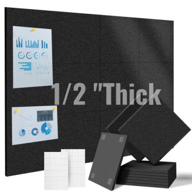 Imagem de Placa de cortiça Artoowall 11,8 x 11,8 polegadas com 48 abas adesivas,