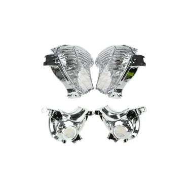 Imagem de TOPZONE Adequado para Suzuki HayaBusa 2008-2009-2010-11-12-13-14-15-16-17-2018-2019 HayaBusa - GSX1300R; lente de luz piscante de pisca-pisca frontal de motocicleta (transparente)