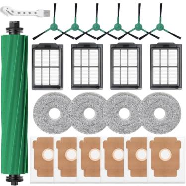 Imagem de Kit de acessórios de 22 peças para robô combo iRobot Roomba Plus 405/505, inclui 1 escova principal, 6 sacos de pó, 4 esfregões, 4 filtros, 6 escovas laterais