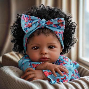 Imagem de Baby Doll BABESIDE Lifelike Reborn Black Girl 45 cm com roupas