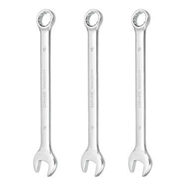 Imagem de HARFINGTON 3 peças chave de combinação 16 mm caixa métrica de 12 pontos e chave inglesa de extremidade dupla CR-V de extremidade aberta para reparo de máquinas de móveis de tubos automotivos, faça