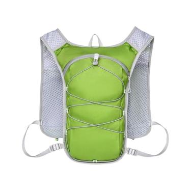 Imagem de Dynwave Colete de hidratação Mochila esportiva Colete utilitário Multi bolsos Respirável Bolsa de peito Mochila de hidratação para caminhadas Corrida, Verde