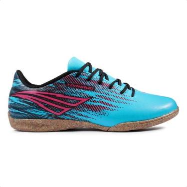 Imagem de Chuteira Futsal Penalty Tornado Masculino, 40, Azul, Coral
