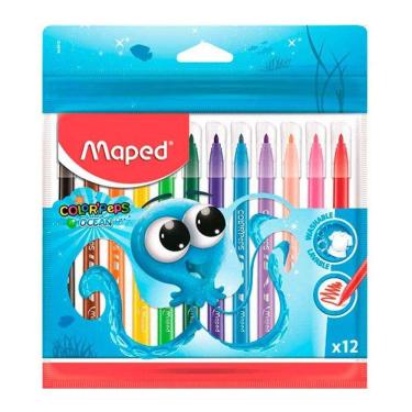 Imagem de Caneta hidr Color`Peps Ocean Polvo 12 cores 845912ZM Maped
