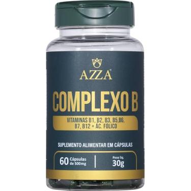 Imagem de Azza, Complexo B, Vitaminas B1, B2, B3, B5,B6, B7, B12 + Ácido fólico, Suplemento alimentar, 60 cápsulas rígidas • 60 doses, Verde
