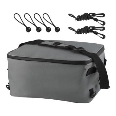 Imagem de IEUDNS Bolsa térmica para prancha de remo, bolsa de ombro, organizador de tecido Oxford, cooler para caiaque para esportes aquáticos ao ar livre, barco, Cinza