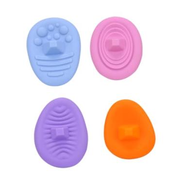 Imagem de EHJRE 4Pcs Silicone Texturizado Brinquedo Macio Anéis Fidget, Novidade Texturizada Fidget, Sensorial Fidget para Sacola de Guloseimas, Adultos Crianças, Cor Sólida