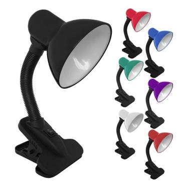 Imagem de 2X Luminaria Abajur Clip Mesa Escritorio Quarto Haste Flexiv