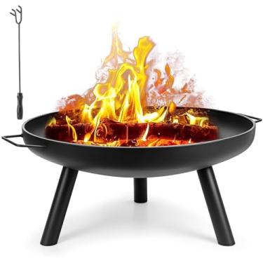 Imagem de Lareira Externa, Lareira, Lareira Externa de Jardim, Lareira Portatil, Fogueira Portatil, Lareira Braseiro Jardim Ferro Externa Portátil Preta, Preto, 59 * 28 cm