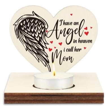 Imagem de Castiçal de madeira em forma de coração, presente memorial e simpatia com cardeal, decoração de lembrança de madeira rústica para parentes falecidos SLZ6