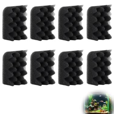 Imagem de Stitokg Pacote com 8 almofadas de filtro de espuma de aquário de poliéster, compatível com filtro Fluval 304/305/306/404/405/406 Canister Filter