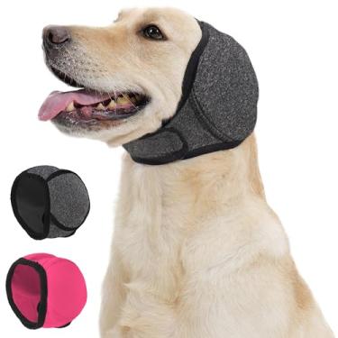 Imagem de Moletom com capuz calmante para cães, silencioso, protetor de ruído, alívio da ansiedade, protetores de ouvido para cães, touca de natação, secagem por sopro, faixa de cabeça para hematoma de ouvido