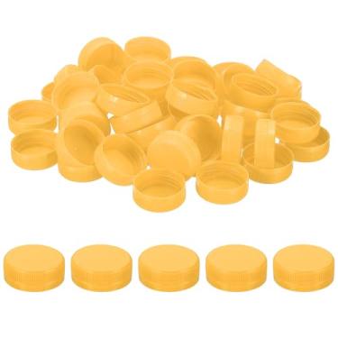 Imagem de PATIKIL Tampa de garrafa de plástico interna de 38 mm/1,5 polegadas, 100 peças de substituição de tampa de garrafa de parafuso, tampas de jarro de armazenamento para artesanato faça você mesmo suco
