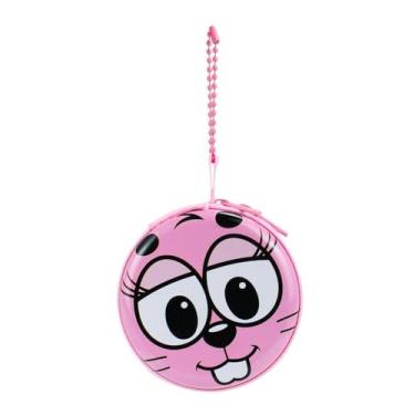 Imagem de Porta Moeda Circular Turma da Mônica, Dalila, Metal e Poliéster, 7,5 cm, Rosa