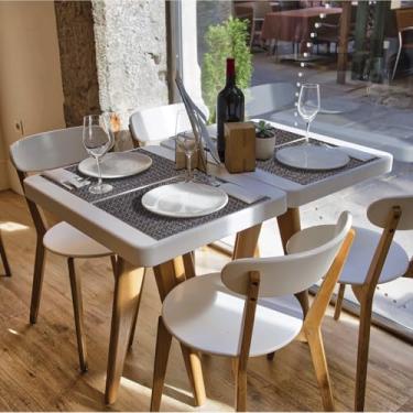 Imagem de Kit Jogo Americano Sousplat 100 Unidades Restaurantes Bar Hotel Mesa Posta Decoração - Trançado Marrom Retangular