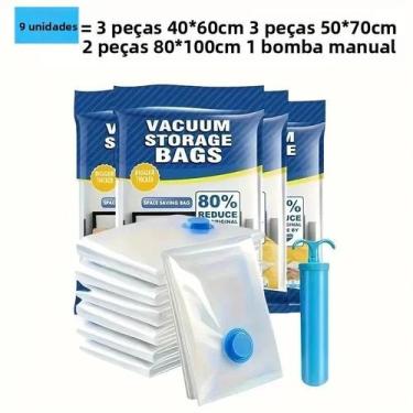 Imagem de Sacos De Armazenamento a Vácuo Grandes Para Roupas, Travesseiros, Roup