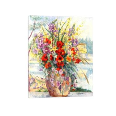 Imagem de Flores Pintura em tela Famosa Pintura Reprodução-Quadros para sala de estar-Flores silvestres 2-Pôster pronto para pendurar Tela Embrulhada 60x80cm