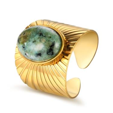 Imagem de Genérico Anel Folhado A Ouro 18k Pedra Verde Com Ajuste