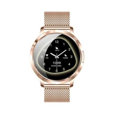Imagem de Smartwatch Feminino LIGE 2025 Com Tela Curva 3D AMOLED De 1.32'' Chama
