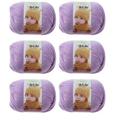Imagem de Fio macio para bebê, 30% alpaca 70% poliéster, hipoalergênico, lavável, lavável na máquina, lã de bebê, ideal para tricô, crochê, cobertores de bebê, roupas e acessórios para recém-nascidos, 50 g por