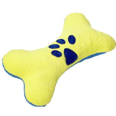 Imagem de Osso De Pelúcia Para Pets Com Efeito Sonoro - 70155 - Chalesco Osso De Pelúcia Para Pets - 70155 - Chalesco