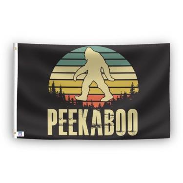 Imagem de Bandeira Peekaboo Bigfoot - Faixa externa e interna de poliéster de alta durabilidade, resistente ao desbotamento, à prova de intempéries