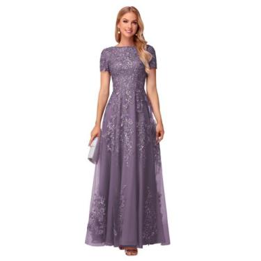 Imagem de Vestido Mãe da Noiva YOFF Lace Applique Wisteria
