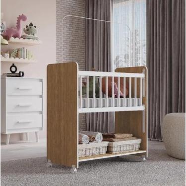 Imagem de Mini Berço Movel Savana/Branco - Moblis - LahomeDecor