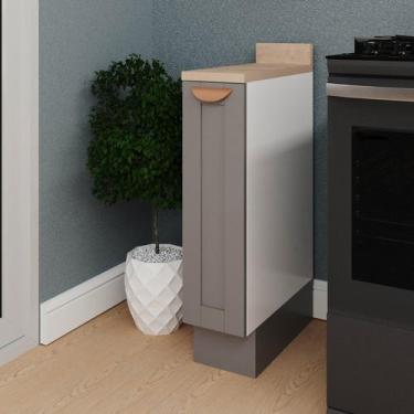 Imagem de Balcão Porta Tempero 20cm com Tampo Arizona CabeCasa MadeiraOriginals 