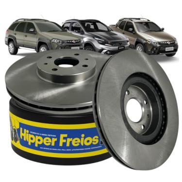 Imagem de Par de Discos de Freio Dianteiro Ventilado HF42 Compatível com Argo Cronos Pulse Stilo Bravo Linea Idea Marea Doblò Strada Adventure - Código Original 46403088