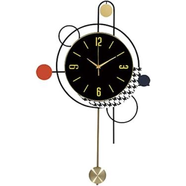 Imagem de Relógio de parede silencioso relógio de parede moderno relógio de parede grande decorativo criativo relógio de parede silencioso sem tique-taque relógios de parede grandes com pêndulo para relógio de