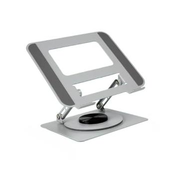 Imagem de Suporte para Notebook- Base Giratória 360° Ajustável com 2/3 Alturas, Dobrável e Portátil para Home Office(A-2 camadas girar (cinza))