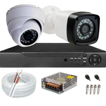 Imagem de Kit Cftv 2 Câmeras Segurança 2mp 1080p 20m Dvr Full Hd 4 Ch - Citrox