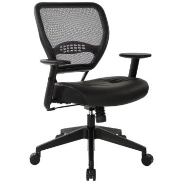 Imagem de Cadeira de Escritório Ergonômica Giratória com Suporte Lombar e Altura Ajustáveis, SPACE SEATING 5700E, Preto