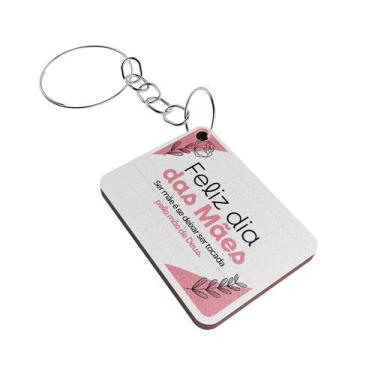 Imagem de Kit 25 Chaveiros MDF Dia das Mães Inspiração Simples - R9, 5