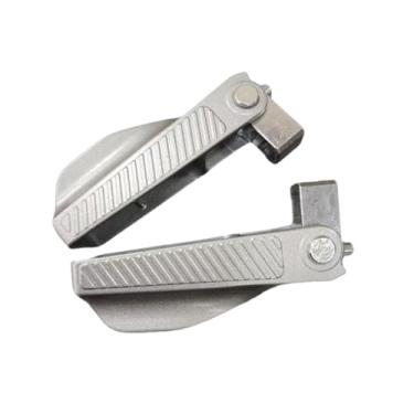 Imagem de simhoa Apoio para os pés de motocicleta e bicicleta, substitui diretamente peças de reposição, apoios de pés dobráveis ​​de metal para passageiros