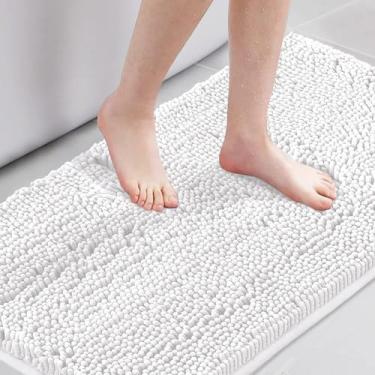 Imagem de Tapete de banho H.VERSAILTEX Microfibra Chenille 60x100cm Branco Puro