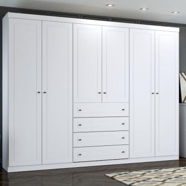 Imagem de Guarda Roupa Casal 6 Portas 4 Gavetas Americano Henn