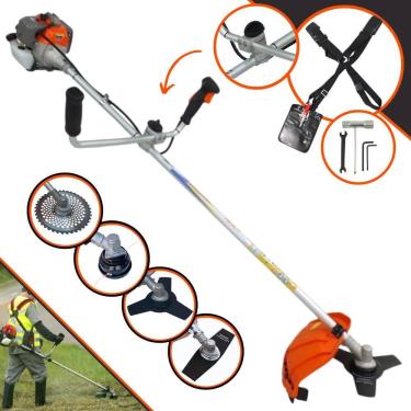 Imagem de Cortador de Grama Vulcan VR330-P 33cc 1,2HP 2T Com Guidão Anti-Vibração Carretel de Nylon + Faca 2 Pontas + Faca 3 Pontas + Faca 40 Dentes de Vídea