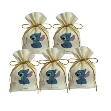 Imagem de Saquinhos Stitch Baby Lembrancinhas Personalizados 20 Unidades - NoBra