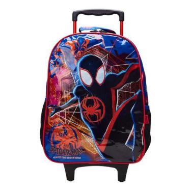 Imagem de Mochila Escolar Homem Aranha Spider Rodinhas Meninos Origina - Xeryus