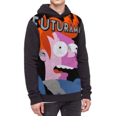 Imagem de Moletom Com Capuz  Philip Fry  Futurama Ref:696 - smoke, Preto, GG