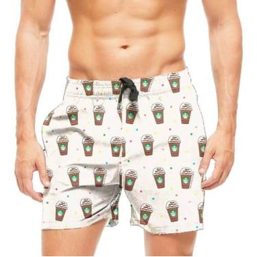 Imagem de Short Praia Shorts Banho Milk Shake Full Print 830 - smoke, Preto, GG 