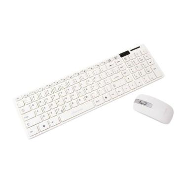 Imagem de Kit Teclado e Mouse Bluetooth - Branco - Verde